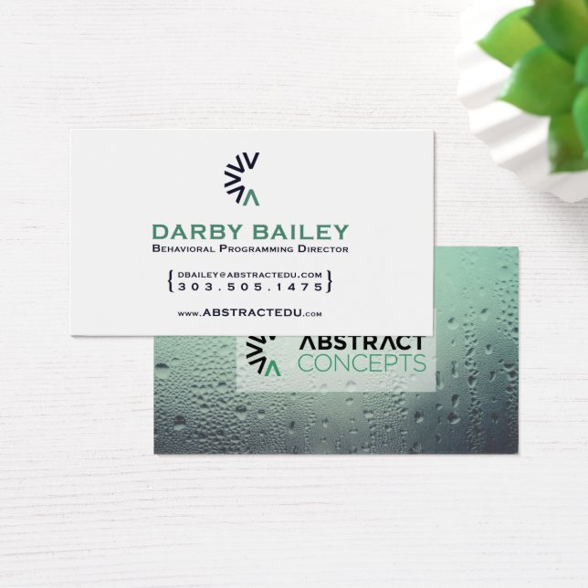 Cartes De Visite fenêtre d'eau concepts abstraits (Bureau)