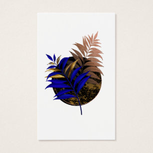 Cartes De Visite Ferme bleue sur cercle noir
