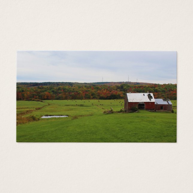 Cartes De Visite Ferme d'automne (Devant)