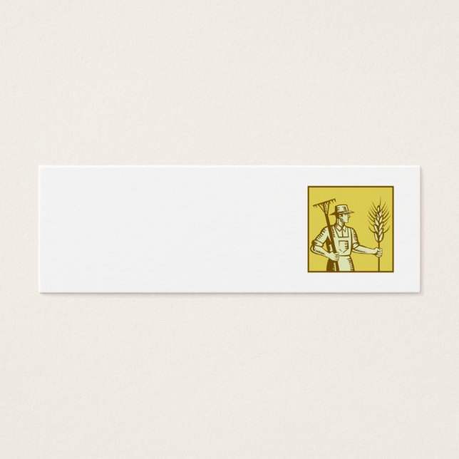 Cartes De Visite Fermier au gâteau et coupe de blé (Devant)