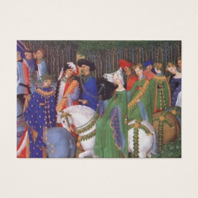 Cartes De Visite Fête de chasse médiévale (Devant)