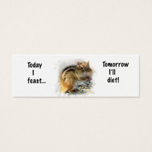 Cartes De Visite Fête Signet Chipmunk