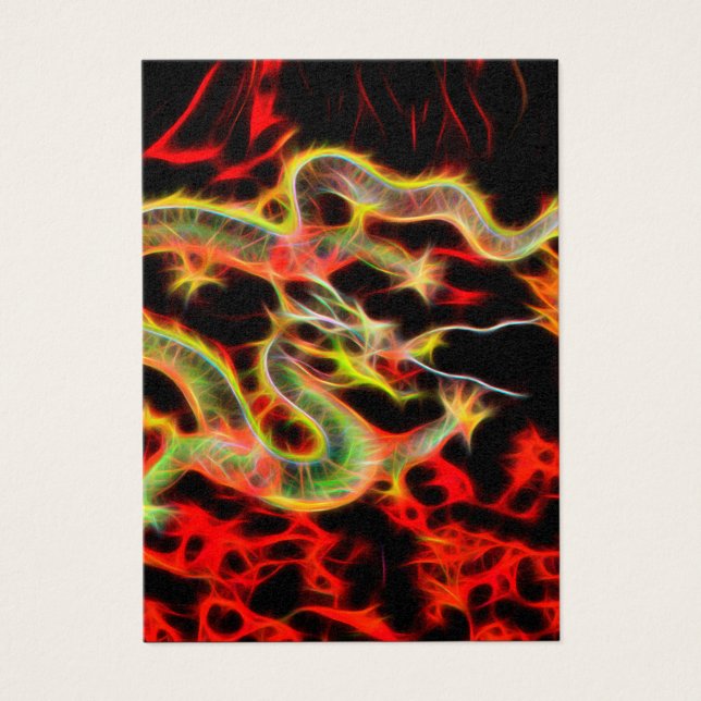 Cartes De Visite Feu de dragon sur Lucky Energy (Devant)
