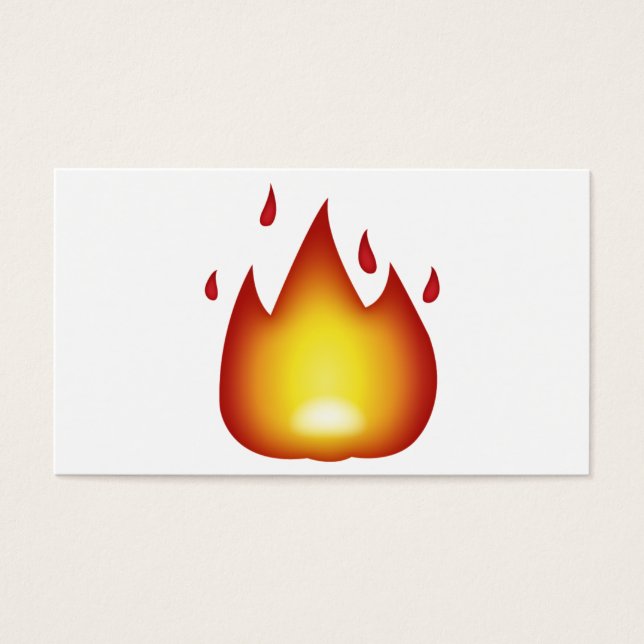 Cartes De Visite Feu - Emoji (Devant)