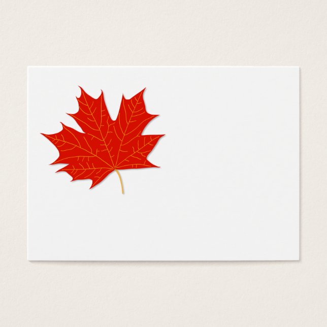 Cartes De Visite Feuille d'érable rouge (Devant)