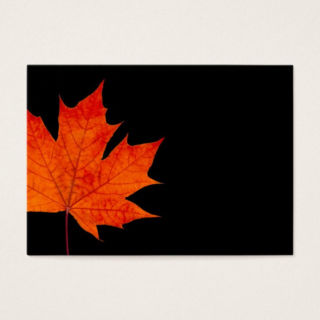 Cartes De Visite Feuille d'érable rouge (Devant)