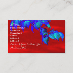 Cartes de visite Feuille Red Sky Blue
