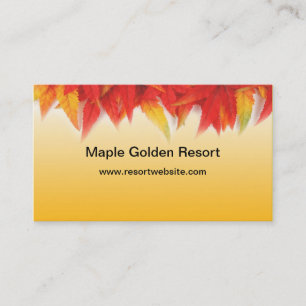 Cartes de visite feuilles d'érable rouge