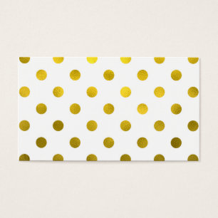 Cartes De Visite Feuilles d'or Faux métalliques Foil Grand Polka P