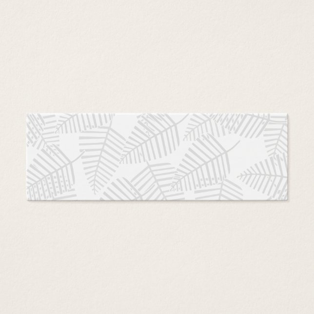 Cartes De Visite Feuilles Pastel Grey. (Devant)