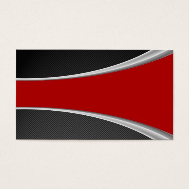 Cartes De Visite Fibre de carbone et rouge (Devant)