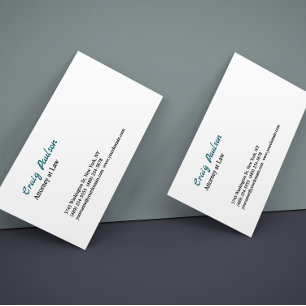 Cartes De Visite Fiche de profil spécial unique de l'avocat en droi