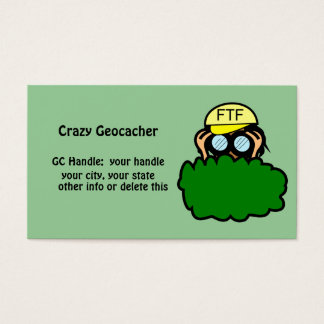 Cartes De Visite Fiche de signature de la poignée Geocacher Geocach