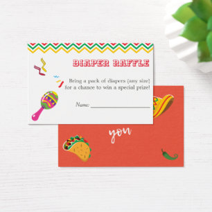 Cartes De Visite Fiesta Baby shower mexicain Raffle de couche