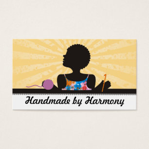 Cartes De Visite Fil fait sur commande de crochet de fille