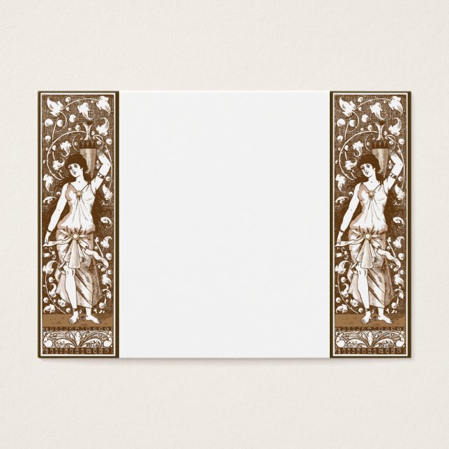 Cartes De Visite Fille en robe avec urne (Devant)