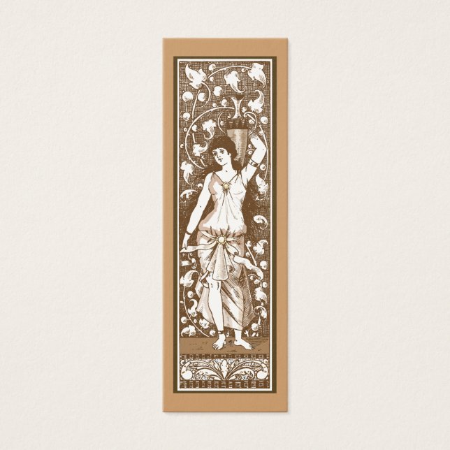 Cartes De Visite Fille en robe avec urne (Devant)