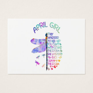 Cartes De Visite Filles Dragonfly April Girl Whischoi à elle