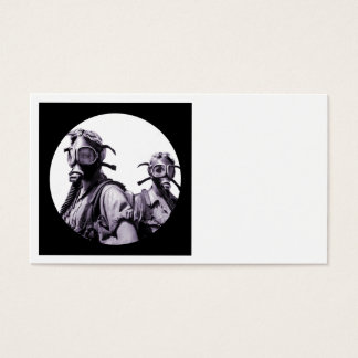 Cartes De Visite Filles masques à gaz en violet