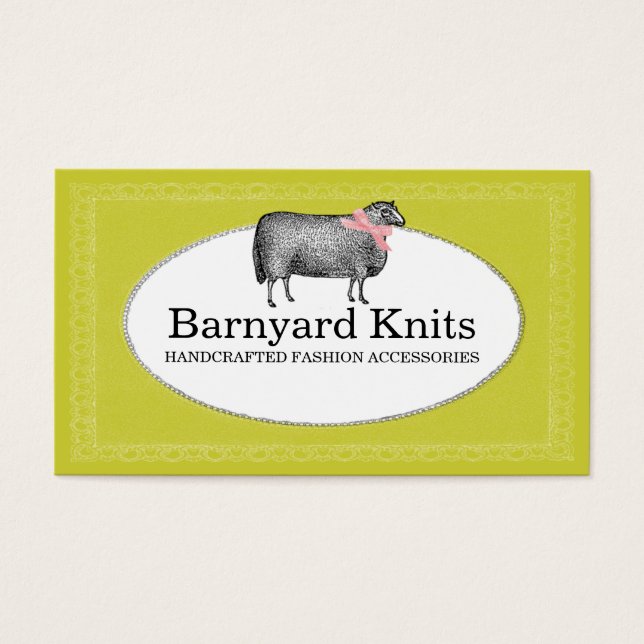 Cartes De Visite Fils de laine de mouton de couleur personnalisée t (Devant)