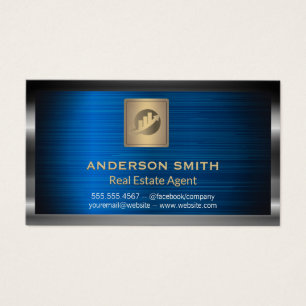 Cartes De Visite Finances Immobilier   Métallique