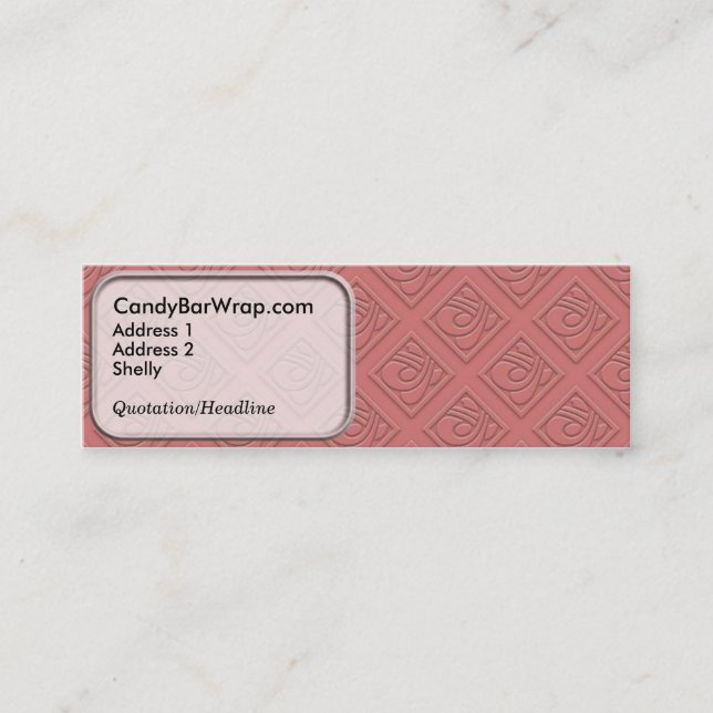 Cartes de visite fines design Art déco (Devant)