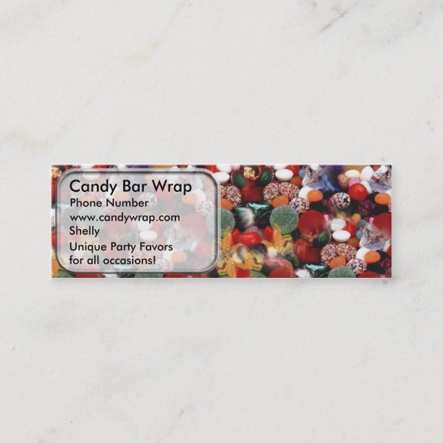 Cartes de visite fines design bonbon (Devant)