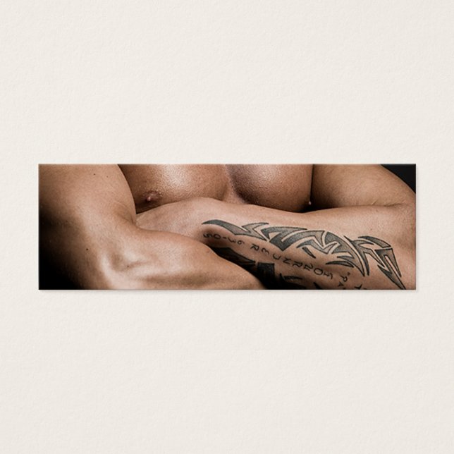 Cartes De Visite Fitness Salle De Fitness Toné Musculaire Homme Pec (Devant)