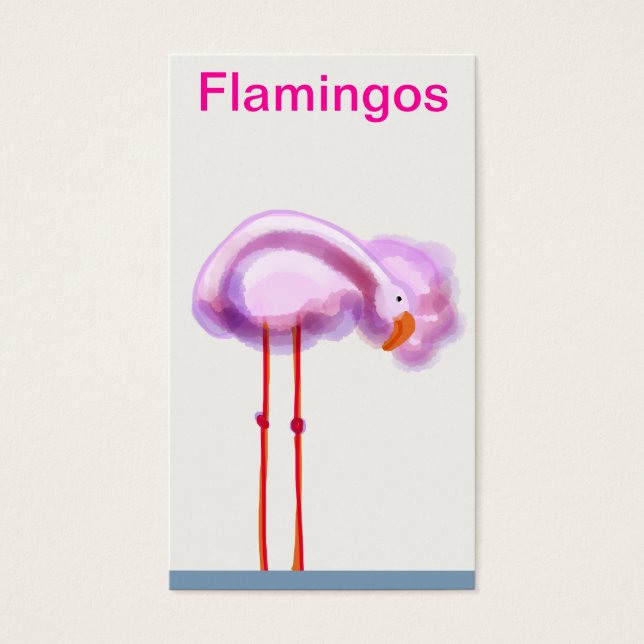 Cartes De Visite flamant rose (Devant)