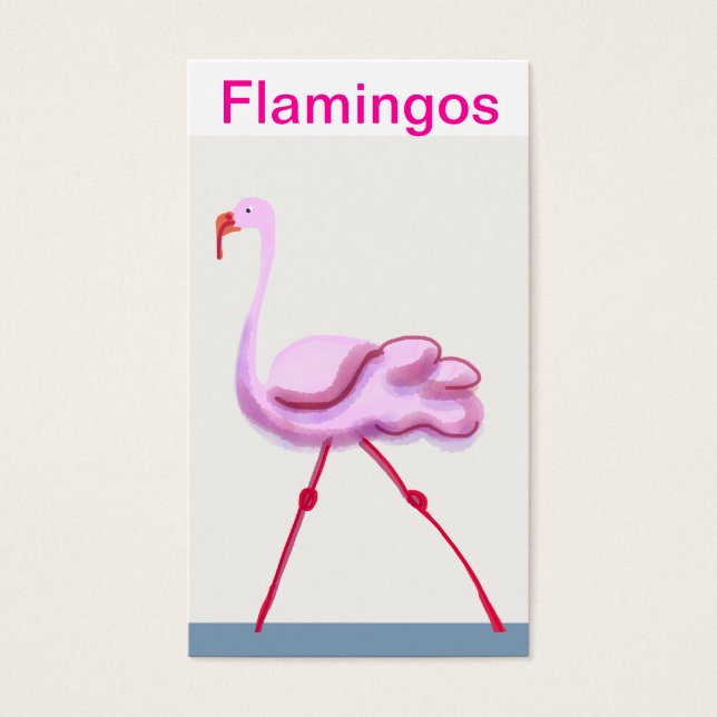 Cartes De Visite flamant rose (Devant)