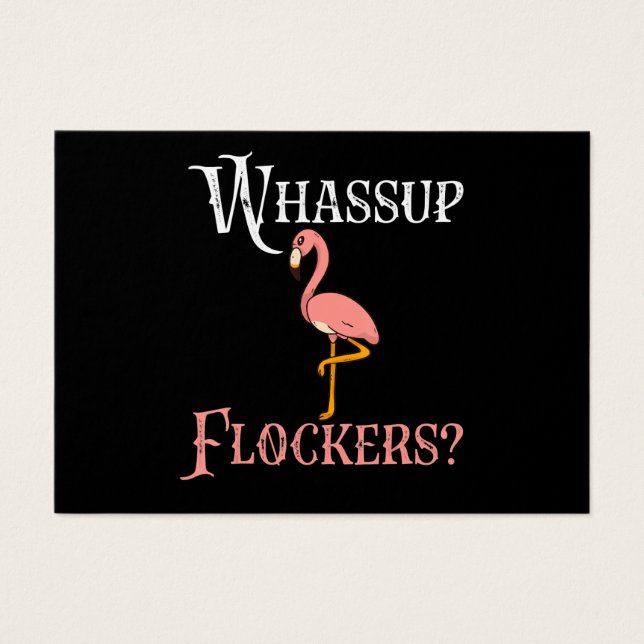 Cartes De Visite Flamant rose | Flamant rose Whassup Flockers (Devant)