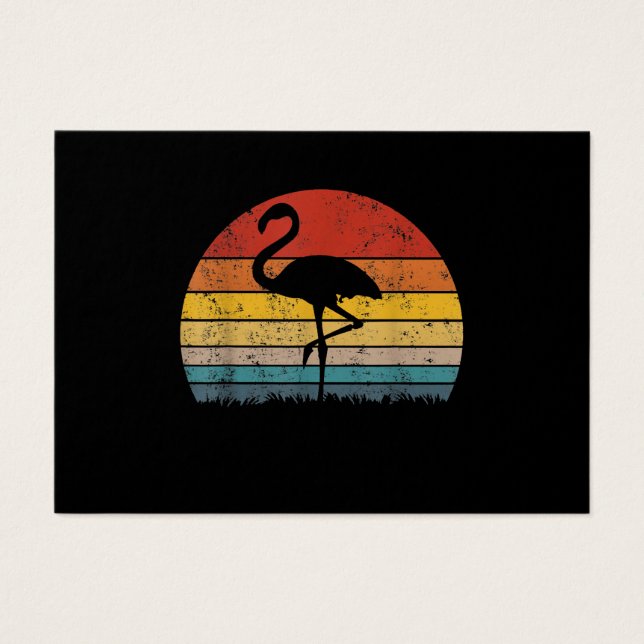 Cartes De Visite Flamant rose Sunset Flamant rose cadeau (Devant)