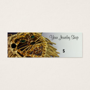 Cartes De Visite Flambant Rhinestone Lion Bijoux Prix Tags