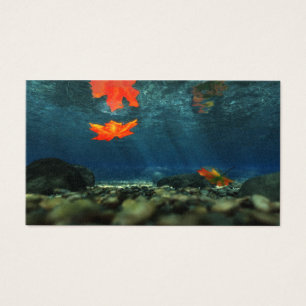 Cartes De Visite Flamme dans les Signets de l'eau