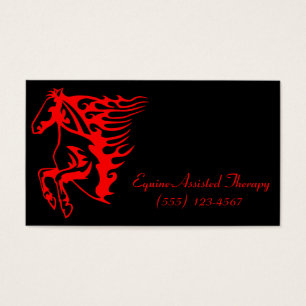Cartes De Visite Flamme feu rouge Bronco Mustang Cheval sauvage