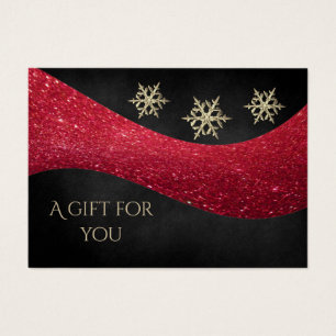 Cartes De Visite Flammes de neige rouge Noël