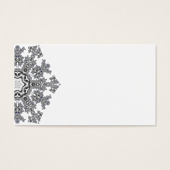 Cartes De Visite Fléau de neige en argent (Devant)