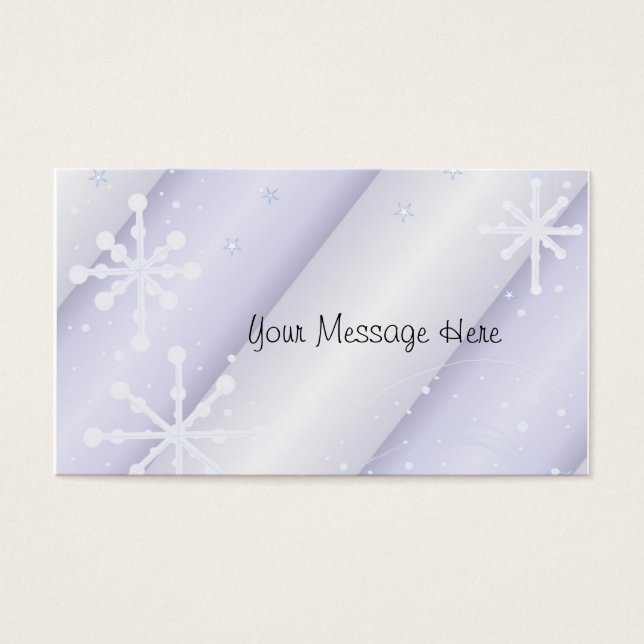 Cartes De Visite Flèches de neige dansantes (Devant)