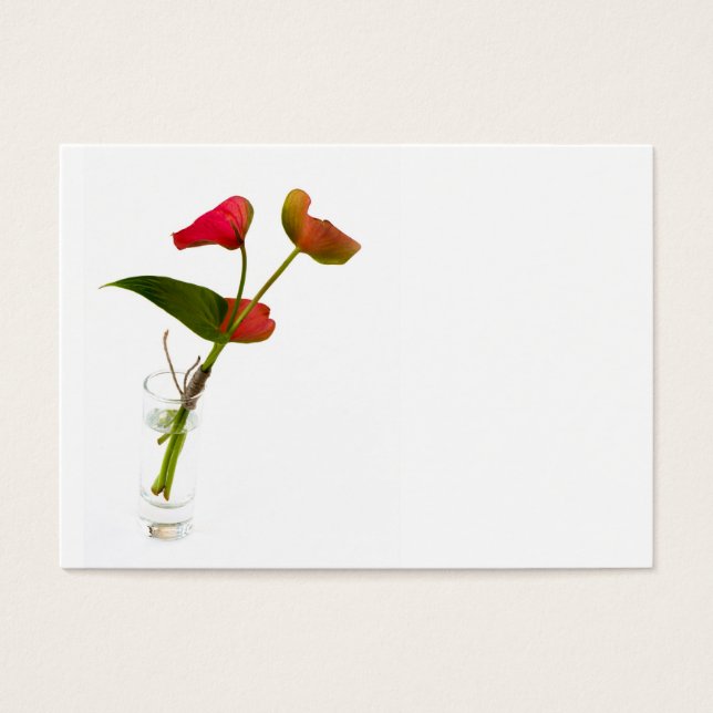Cartes De Visite Fleur d'anthurium en verre (Devant)