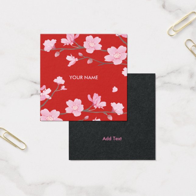 Cartes De Visite Fleur de cerise (Bureau)