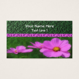 Cartes De Visite Fleur de Cosmos rose vif