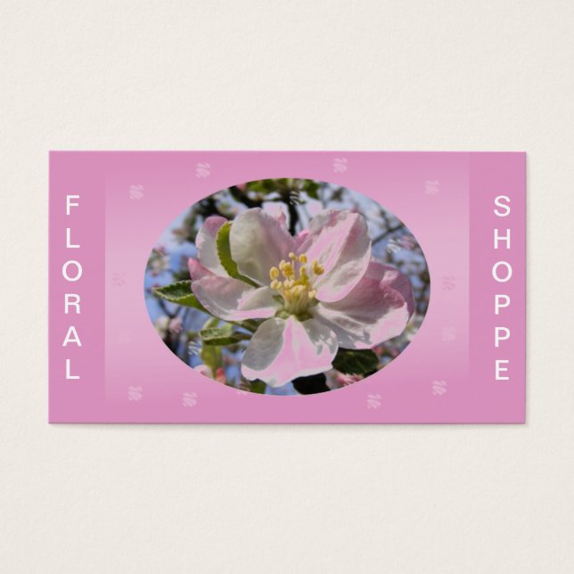 Cartes De Visite Fleur de fleurs d'Apple (Devant)