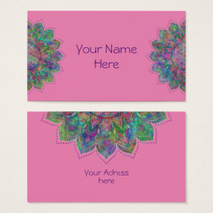 Cartes De Visite Fleur de la vie - Indien Mandala 7c