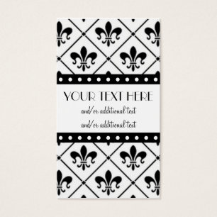 Cartes De Visite Fleur De Lis Border