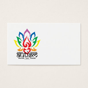 Cartes De Visite Fleur de Lotus d'autisme