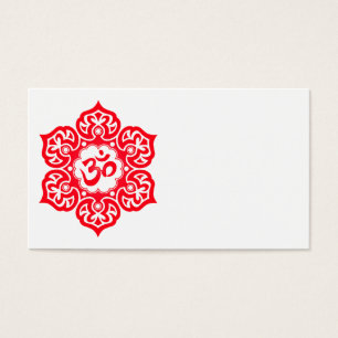 Cartes De Visite Fleur de Lotus rouge OM