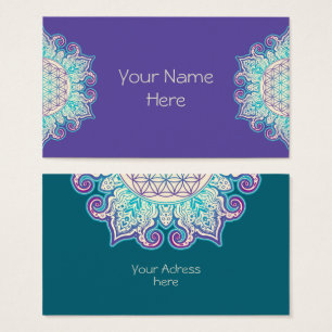 Cartes De Visite Fleur De Vie - Indien Mandala 2