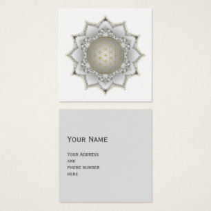 Cartes De Visite Fleur de Vie - Mandala Fleurs 1