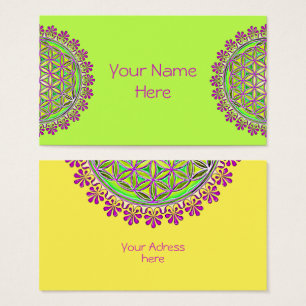 Cartes De Visite Fleur de Vie - Ornements de Fleur Vintage 2