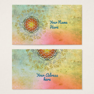 Cartes De Visite Fleur De Vie - Ornements Vintages Mandala 1